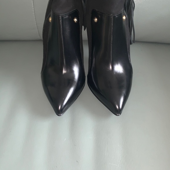 Just Cavalli Paneled Leather and Suede Boots - Picture 3 of 16